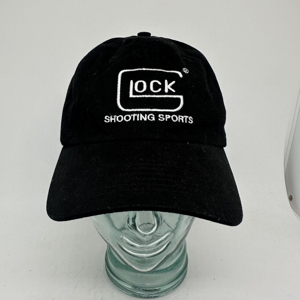 Glock Hat Cap Strap Back Mens One Size Black Shooting Sports Logo Baseball
